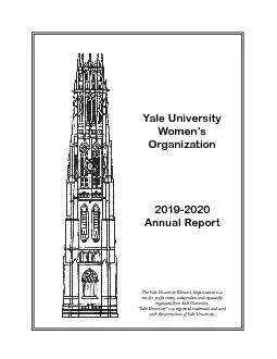 Yale UniversityWomen146s OrganizationAnnual Report