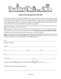 Scholarship Applicax00740069on 2020The Yale University Womens Organ