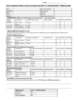 _______________________________BECA GRADUATION CHECKLISTEQUIVALENCY