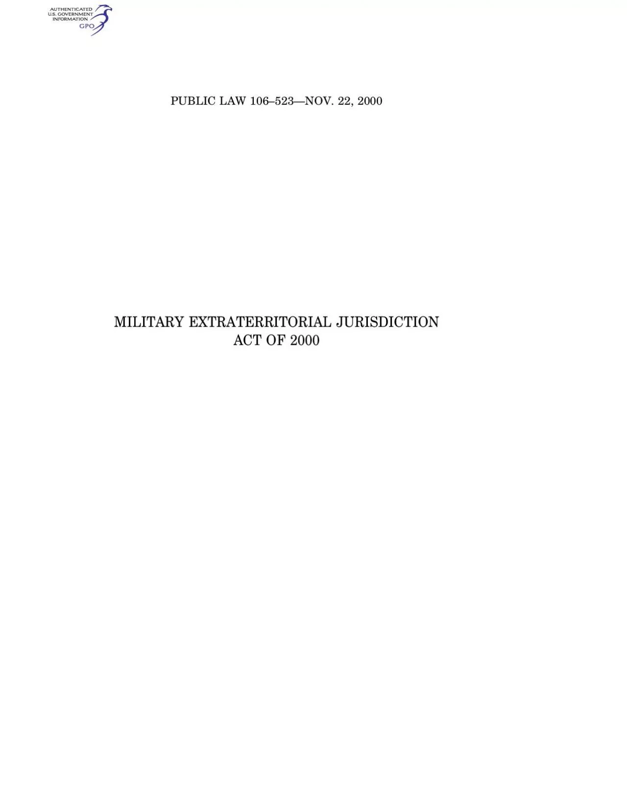 PDF-114 STAT 2488PUBLIC LAW 106UTSIDETHE3261Criminal offenses committed