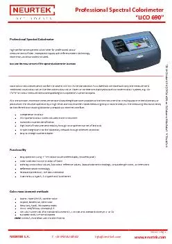 rofessional Spectral Colorimeter