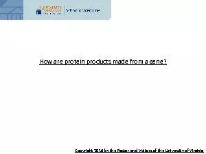 How are protein products made from a gene