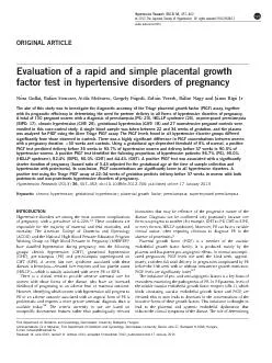 ORIGINALARTICLEEvaluationofarapidandsimpleplacentalgrowthfactortestinh