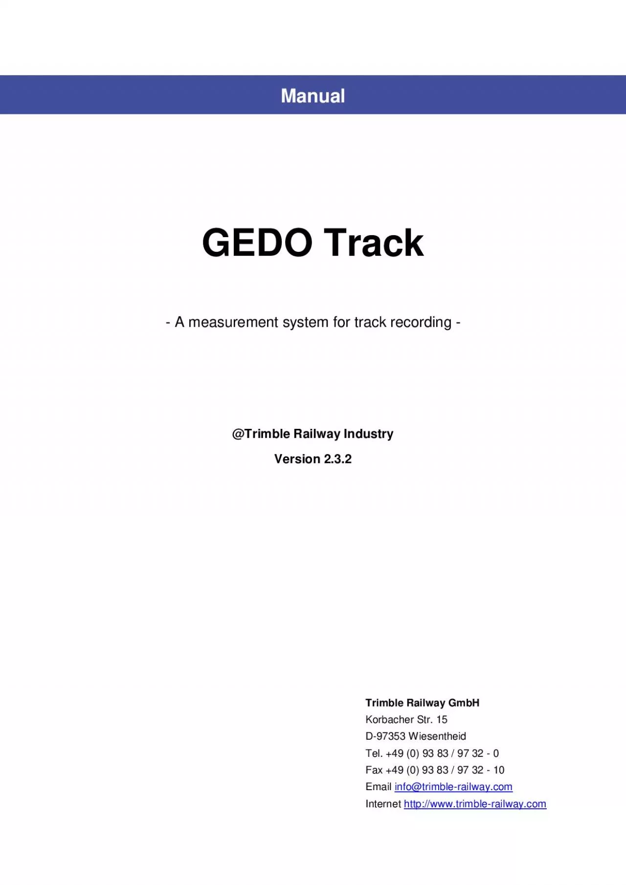 PDF-A measurement system for track recording