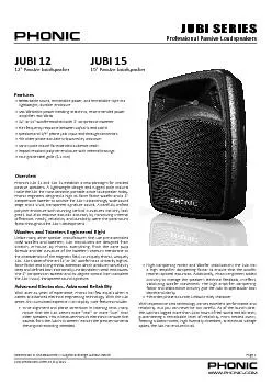 Phonic146s Jubi 12 and Jubi 15 establish a new paradigm for molded