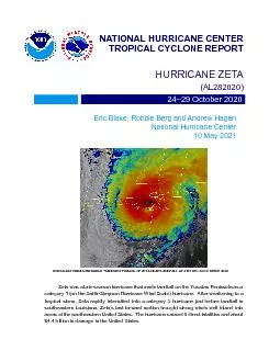 NATIONAL HURRICANE CENTER TROPICAL CYCLONE REPORTHURRICANE ZETA