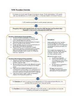 TUPE Procedure Overview