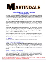 MARTINDALE ELECTRIC ETCHERS INSTRUCTIONS Martindale El