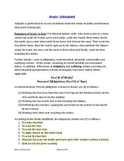 Wudu Ablution