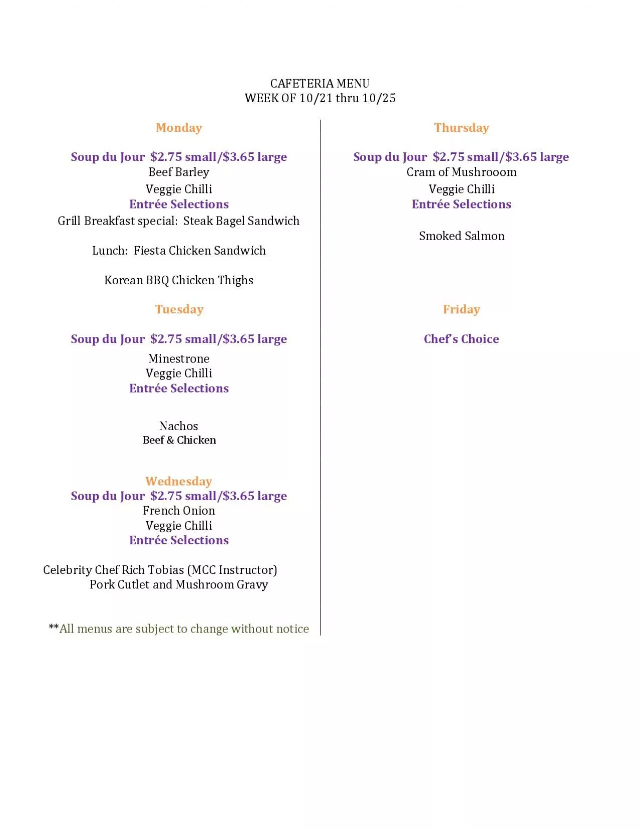 PDF-CAFETERIA MENU June July 1 2021