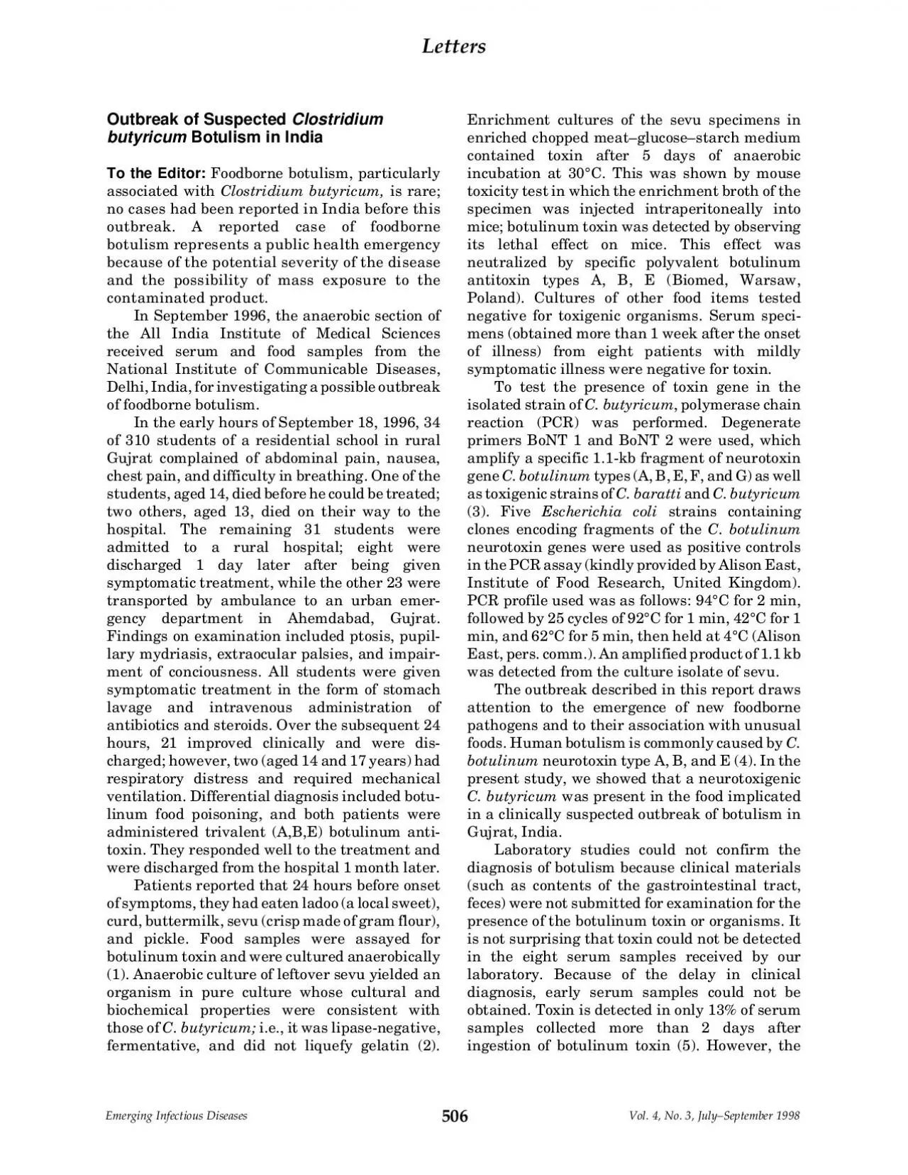 PDF-Emerging Infectious DiseasesVol 4 No 3 July150September 1998