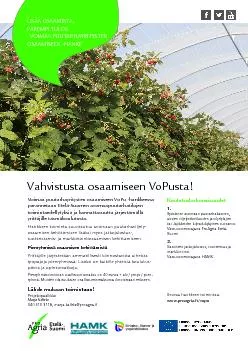 Vahvistusta osaamiseen VoPusta