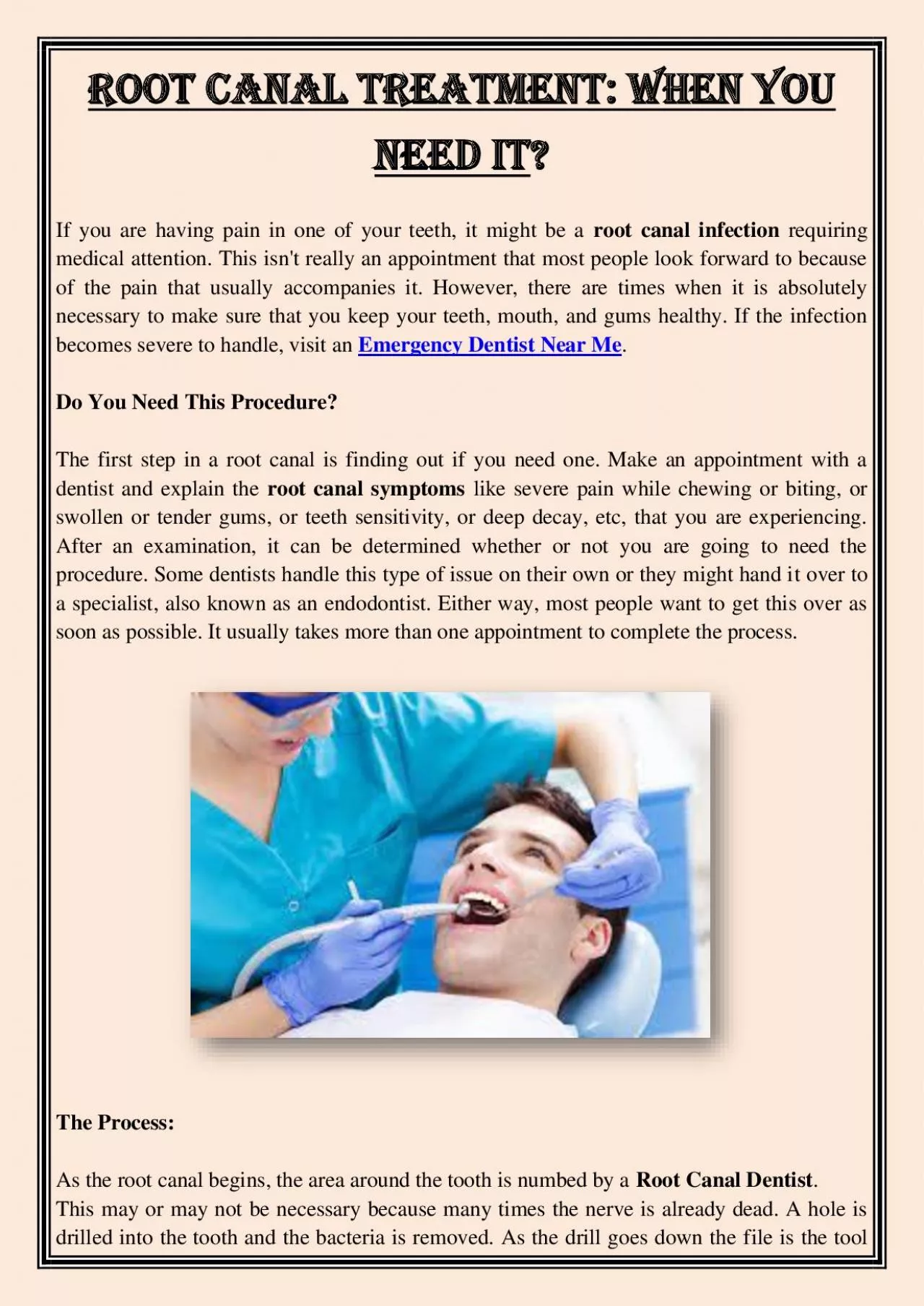 PDF-Root Canal Treatment: When You Need It?