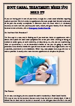 Root Canal Treatment: When You Need It?