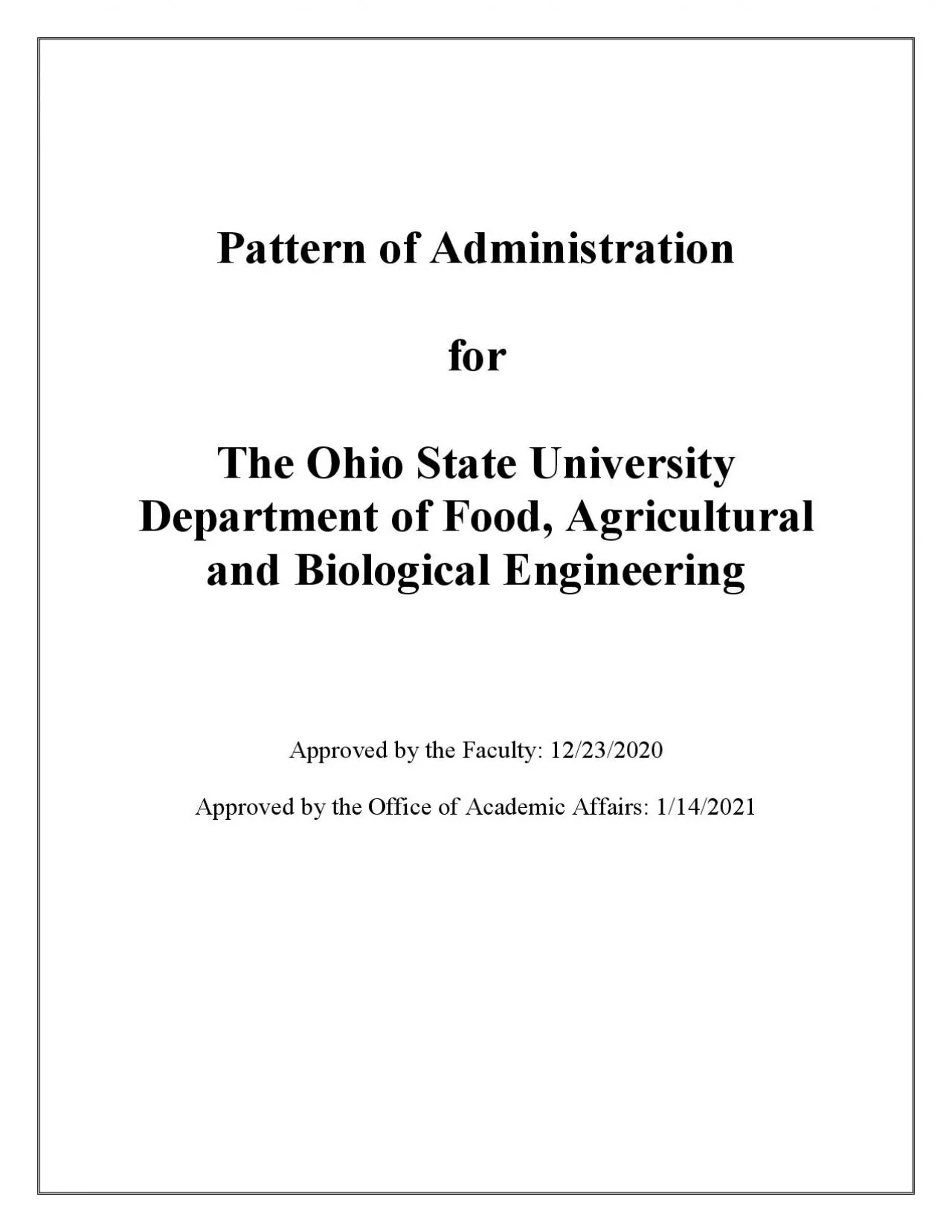 PDF-Pattern of AdministrationforThe Ohio State UniversityDepartment of Foo