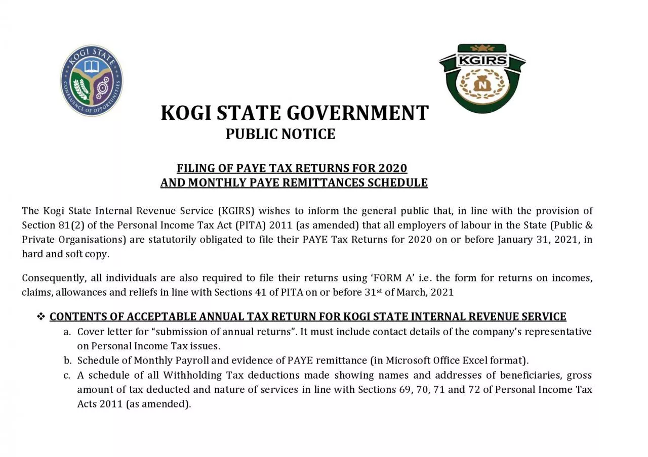 PDF-KOGI STATE GOVERNMENT