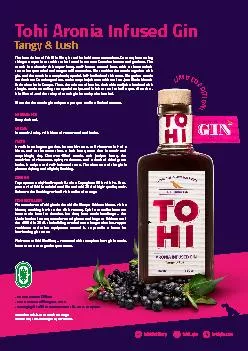 The foundation of Tohi Distillery is to offer bold taste sensations S