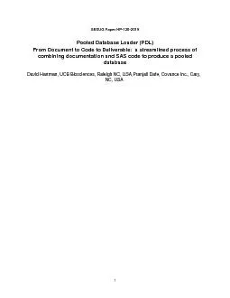 Pooled Database Loader PDL