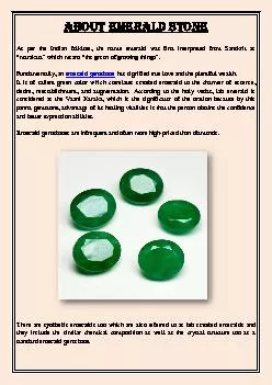 About Emerald Stone