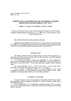 Buletinul USAMVCN 632006 9395 ISSN 1454  2382 PHENOTYPICAL DESC