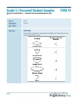 PDF-Grade 5 Unscored Student Samples