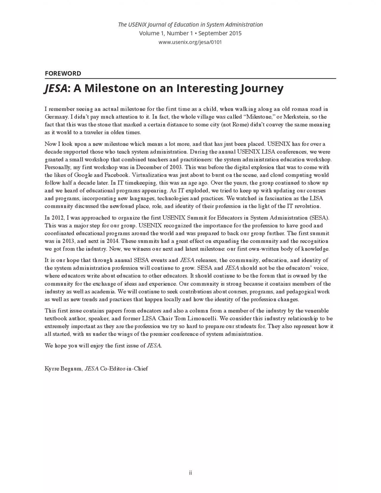 PDF-A Milestone on an Interesting Journey