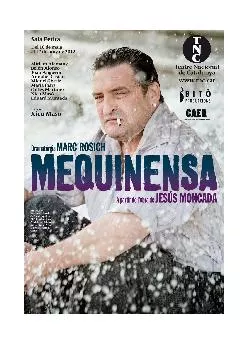 PDF-Mequinensa A partir de lobra de Jess Moncada Dramatrgia de Marc Ros