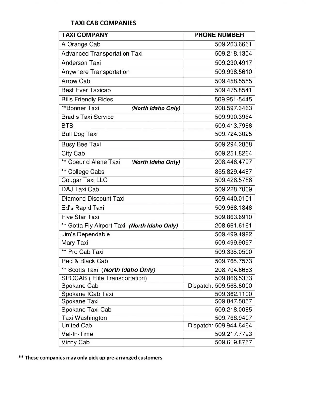 PDF-TAXI CAB COMPANIES