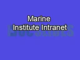 Marine Institute Intranet