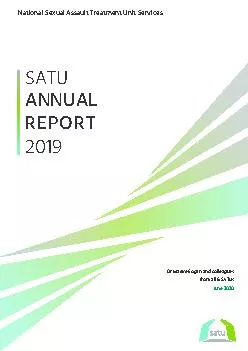 SATUANNUAL REPORT2019National Sexual Assault Treatment Unit Services