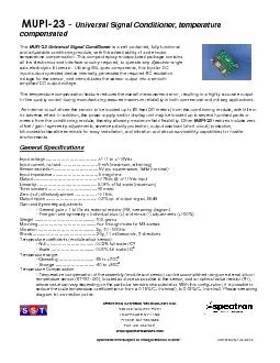 Universal Signal Conditioner temperature