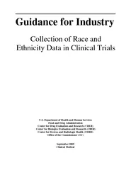 Guidance for Industry Collection of Race and Ethnicity