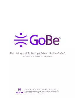 The History and Technology Behind Healbe GoBeMS Rubin Ye L Sokolo