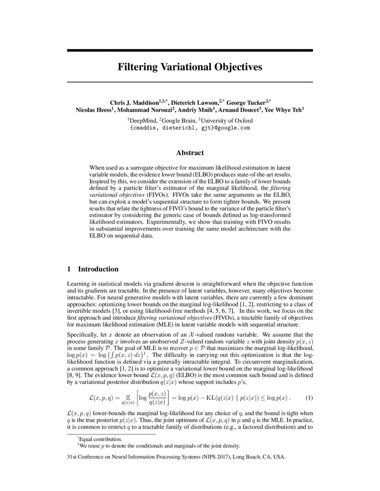 PDF-FilteringVariationalObjectives