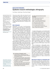 QUALITATIVE RESEARCH Qualitative research methodologie