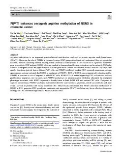 PRMT1enhancesoncogenicargininemethylationofNONOincolorectalcancerXinK