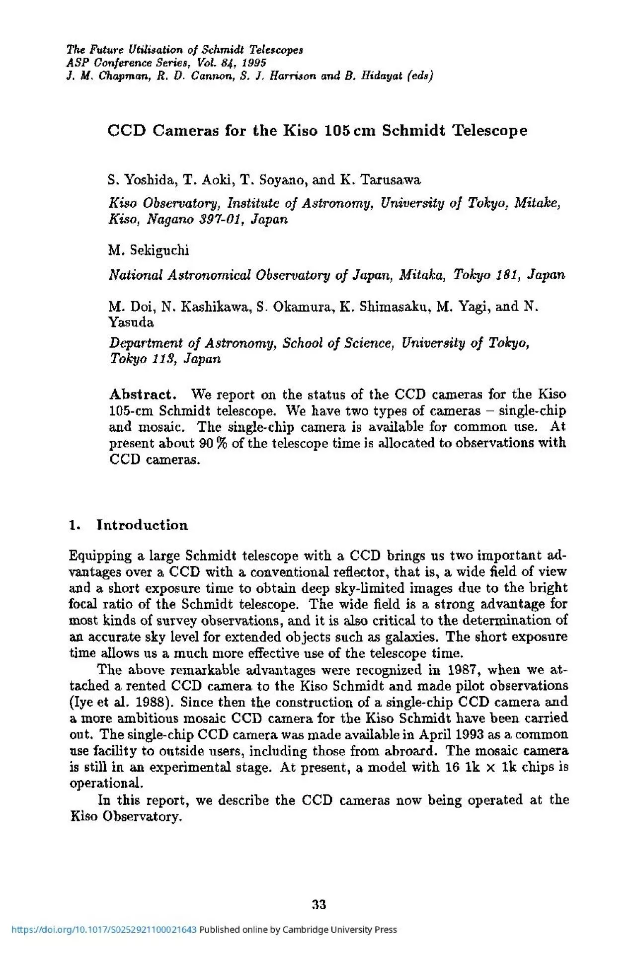 PDF-The Future Utilisation of Schmidt Telescopes ASP Conference Series Vo