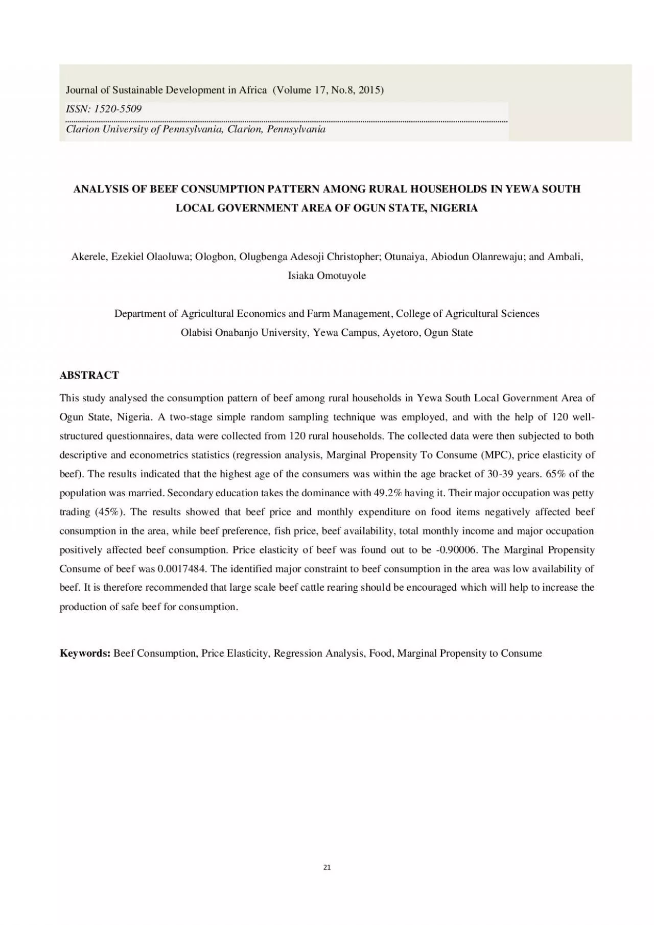 PDF-F BEEF CONSUMPTION PATTERN AMONG RURAL HOUSEHOLDS