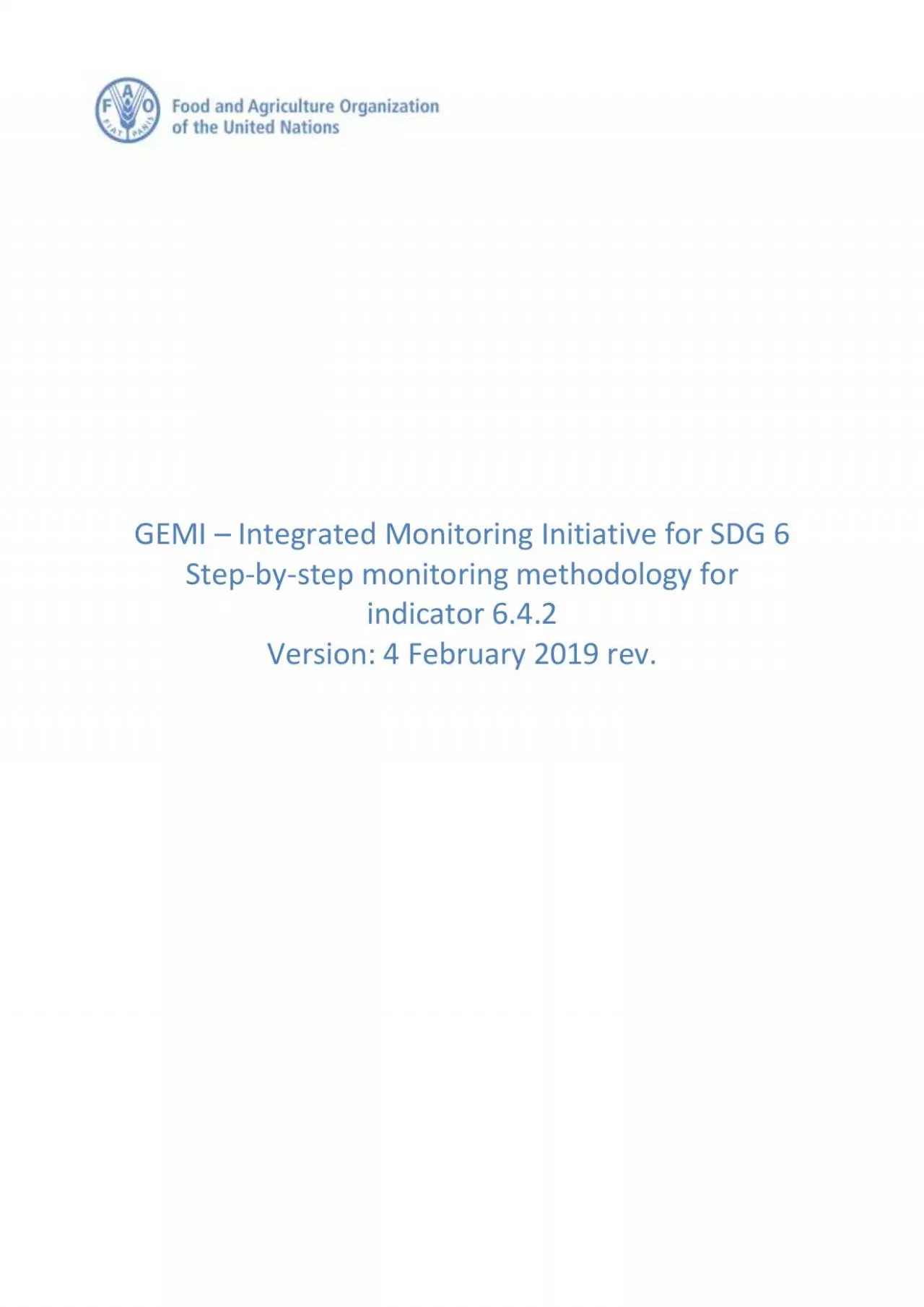 PDF-Integrated Monitoring Initiative for SDG