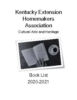 Kentucky Extension Homemakers AssociationCultural Arts and HeritageBoo