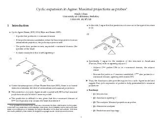 CyclicexpansioninAgreeMaximalprojectionsasprobesEmilyClemUniversityo