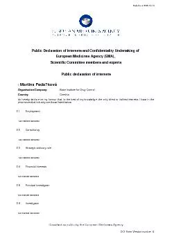 Classified as public by the European Medicines AgencyDOI Form Version
