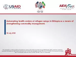 Automating health centers at refugee camps in Ethiopia as a means of s