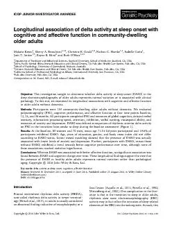 Longitudinalassociationofdeltaactivityatsleeponsetwithcognitiveandaffe