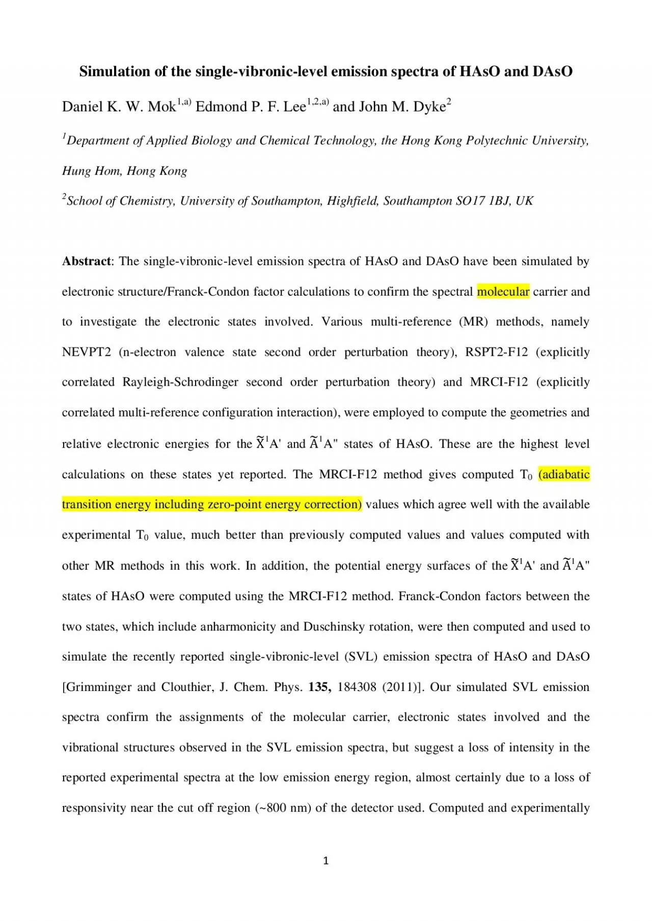 PDF-Simulation of the single