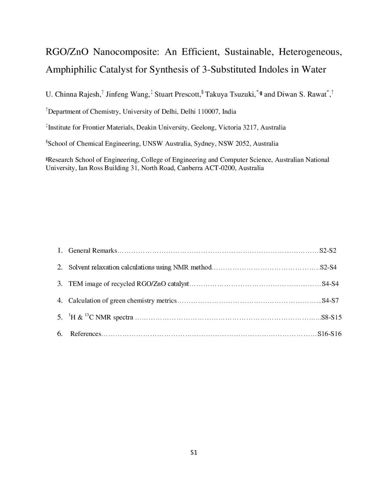 PDF-RGOZnO Nanocomposite An Efficient Sustainable Heterogeneous