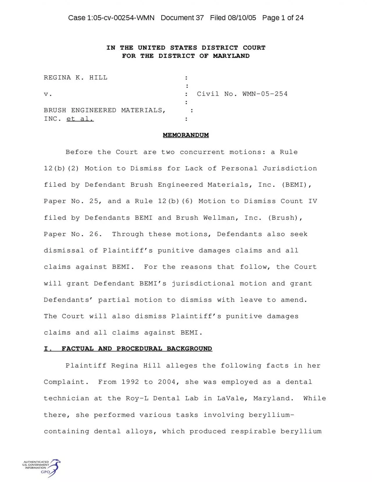 PDF-Case 105cv00254WMN Document 37 Filed 081005 Page 6 of 24