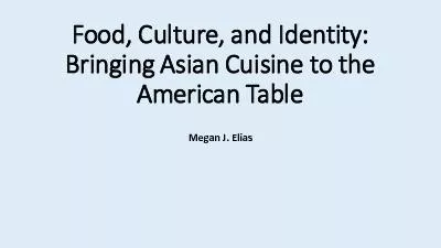 Food Culture and Identity