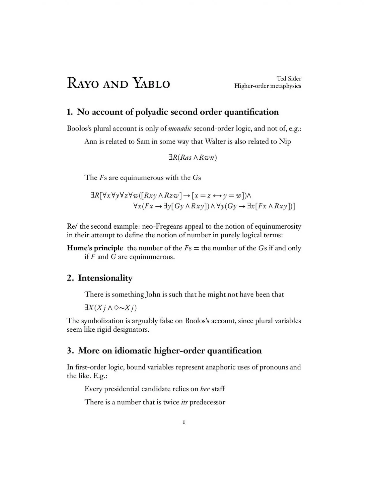 PDF-RayoandYabloTedSiderHigherordermetaphysics1Noaccountofpolyadicsecond