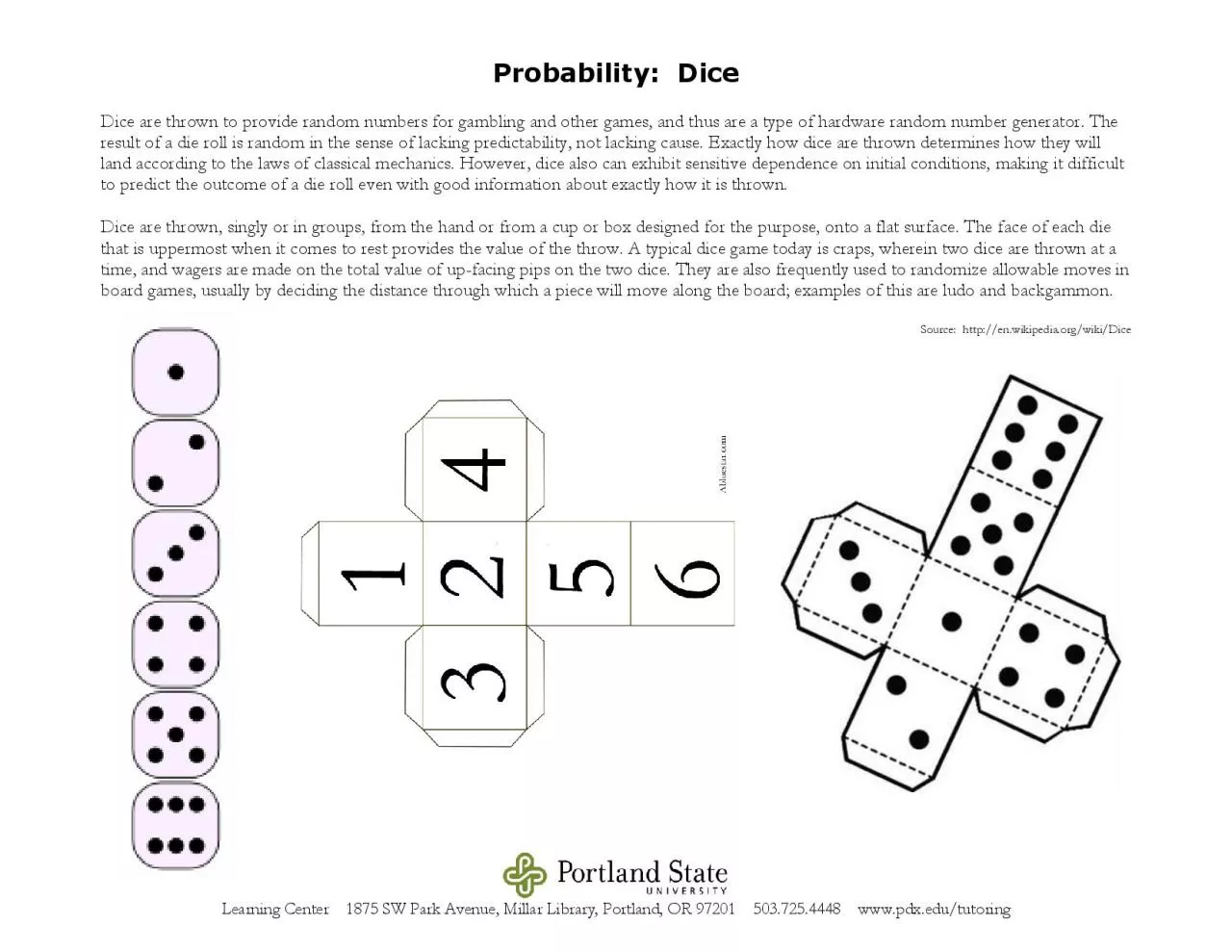 PDF-Probability Dice